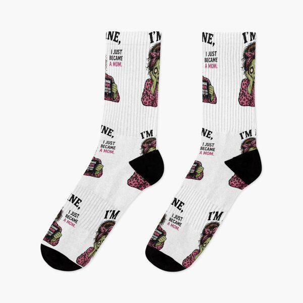 Item preview, I’m Fine I Just Became a Mom – Funny New Mom Zombie Gift for First Time Mothers designed and sold by SVALANART.