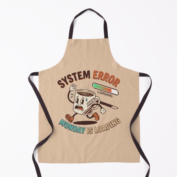 Item preview, System Error Monday Is Loading - Funny Retro Coffee Cartoon designed and sold by Jeeraphat Homrern.