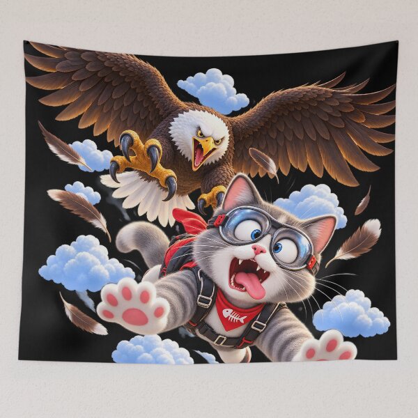 Item preview, Eagle vs Cat: Skydiving Adventure  designed and sold by ARabbitHole.