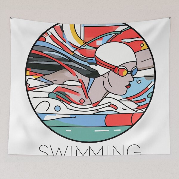 Item preview, Sticker - Decal - Dynamic Swimmer Energy Burst designed and sold by ForeverPrintsOK.