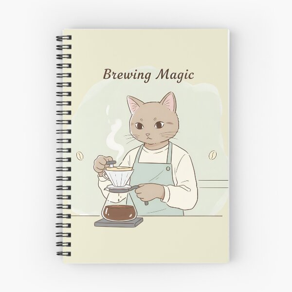 Item preview, Brewing Magic - Cute Barista Cat Pour Over Coffee Graphic T-Shirt designed and sold by ManggaeJM.