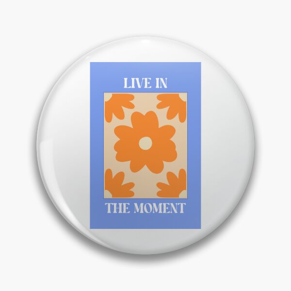 Item preview, Live In The Moment - Retro Orange Floral designed and sold by chatzous.