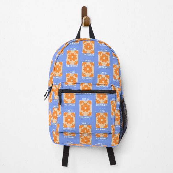 Item preview, Live In The Moment - Retro Orange Floral designed and sold by chatzous.