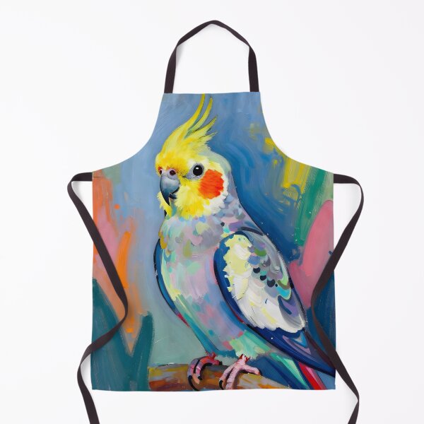 Item preview, Colorful expressive cockatiel in bold brushstrokes designed and sold by Ponted.
