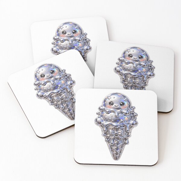 Artikelvorschau, Puffy Chrome Kawaii Eiscreme entworfen und verkauft von Teeny Quities.