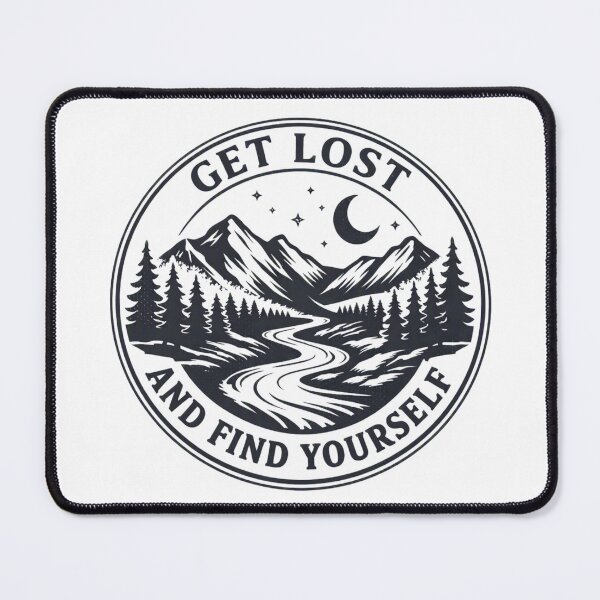 Item preview, Get Lost and Find Yourself – Adventure Badge Design designed and sold by GabeMountainArt.