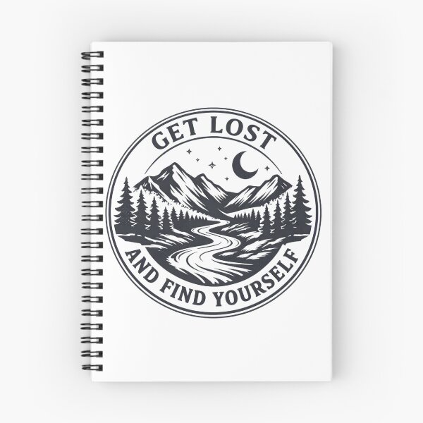 Item preview, Get Lost and Find Yourself – Adventure Badge Design designed and sold by GabeMountainArt.