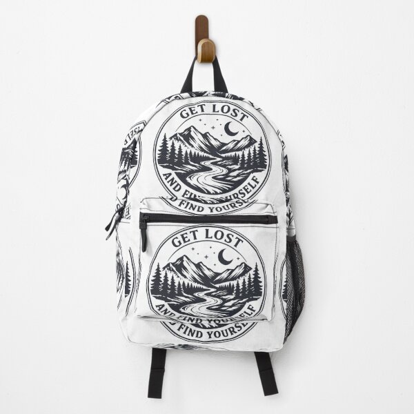 Item preview, Get Lost and Find Yourself – Adventure Badge Design designed and sold by GabeMountainArt.