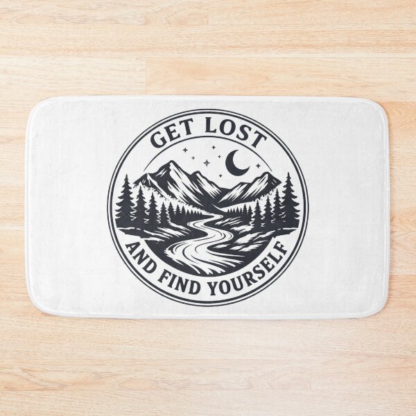 Item preview, Get Lost and Find Yourself – Adventure Badge Design designed and sold by GabeMountainArt.