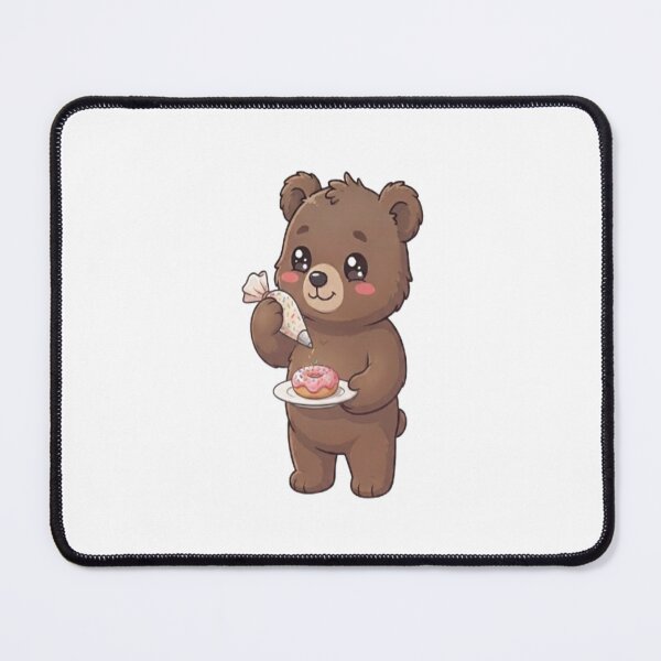 Item preview, Cute Bear Decorating Pink Donut designed and sold by Ella_Sketch.
