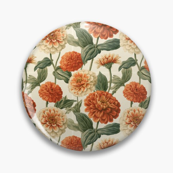 Item preview, Blooming Zinnia  - Retro Flower Floral - Gifts For Coworkers designed and sold by RoyalStarsPatts.