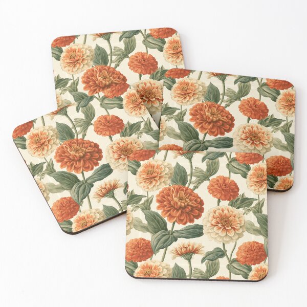 Item preview, Blooming Zinnia  - Retro Flower Floral - Gifts For Coworkers designed and sold by RoyalStarsPatts.