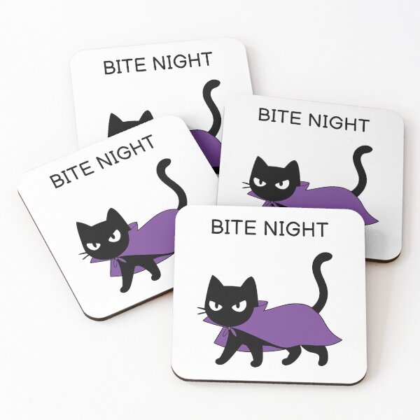 Item preview, Bite Night Funny Halloween Black Cat  designed and sold by FUEGO & NOX.