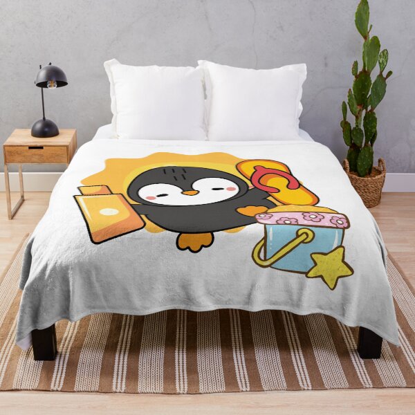 Item preview, Cute Penguin Summer Beach Vacation Kawaii designed and sold by yuki-hana.