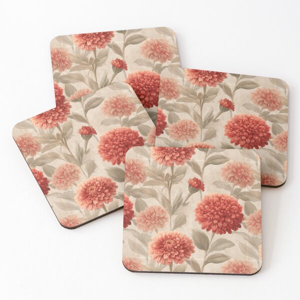Item preview, Whimsical Zinnia Print  - Birth Flower Pattern - Gifts For Dad designed and sold by RoyalStarsPatts.