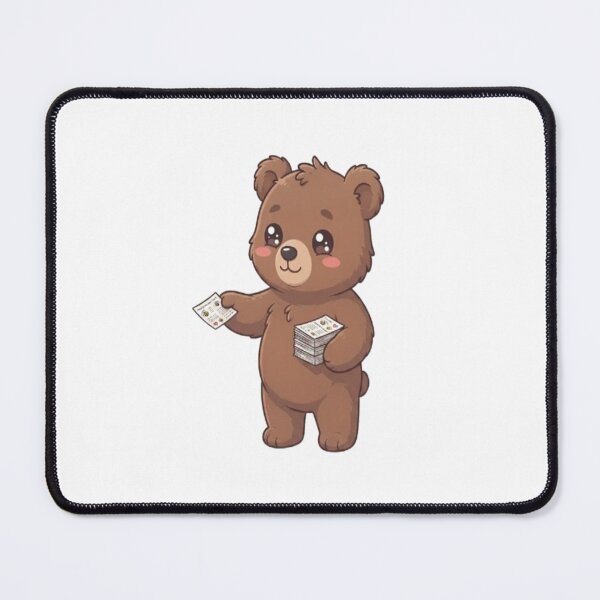 Item preview, Cute Bear Handing Out Flyers designed and sold by Ella_Sketch.