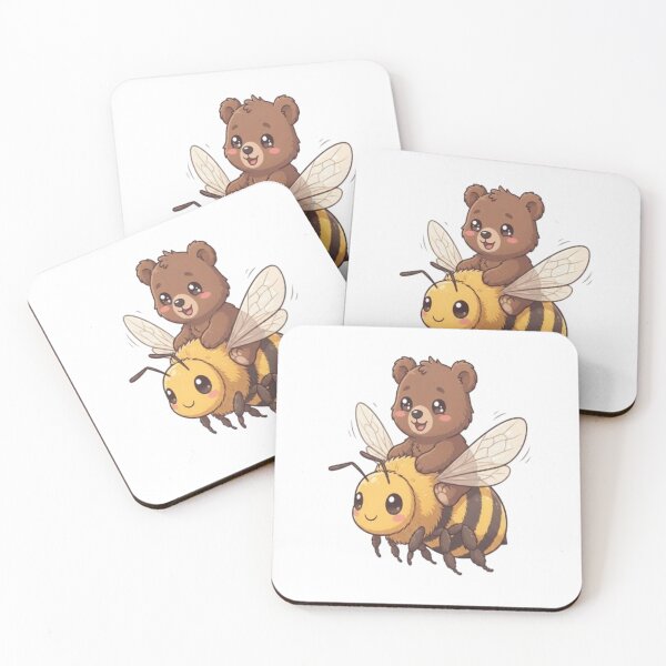 Item preview, Cute Bear Riding Giant Bumblebee designed and sold by Ella_Sketch.