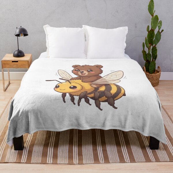 Item preview, Cute Bear Riding Giant Bumblebee designed and sold by Ella_Sketch.