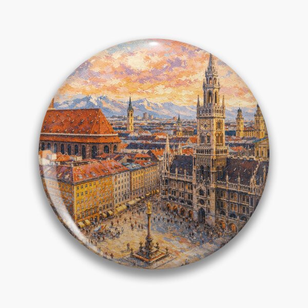 Item preview, A painting of Munich, Germany – A Beautiful city in Europe. designed and sold by GalleryKauffeld.