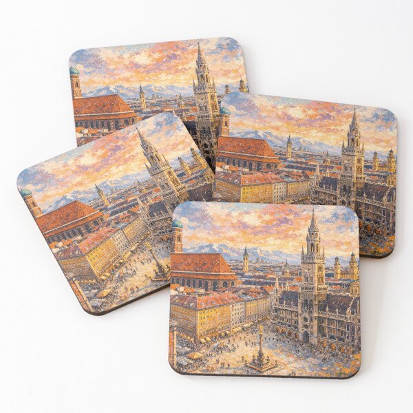 Item preview, A painting of Munich, Germany – A Beautiful city in Europe. designed and sold by GalleryKauffeld.