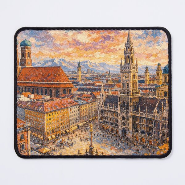 Item preview, A painting of Munich, Germany – A Beautiful city in Europe. designed and sold by GalleryKauffeld.