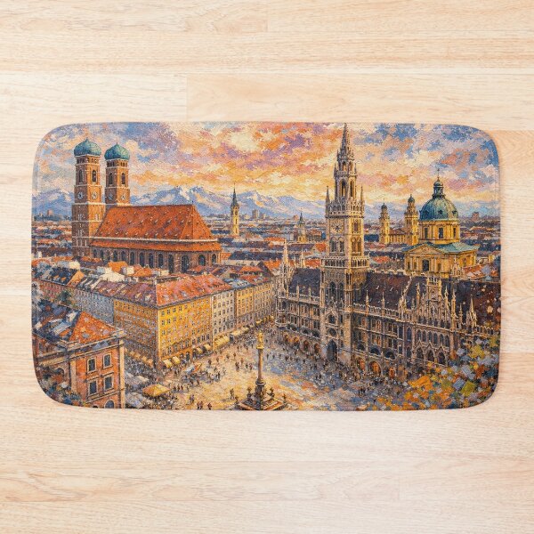 Item preview, A painting of Munich, Germany – A Beautiful city in Europe. designed and sold by GalleryKauffeld.