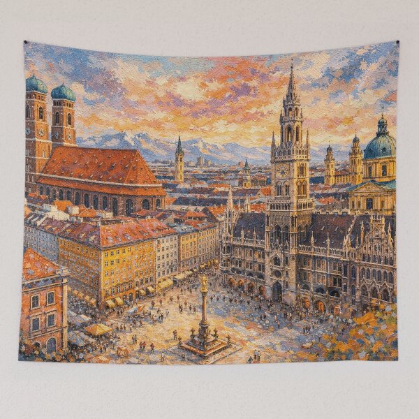 Item preview, A painting of Munich, Germany – A Beautiful city in Europe. designed and sold by GalleryKauffeld.