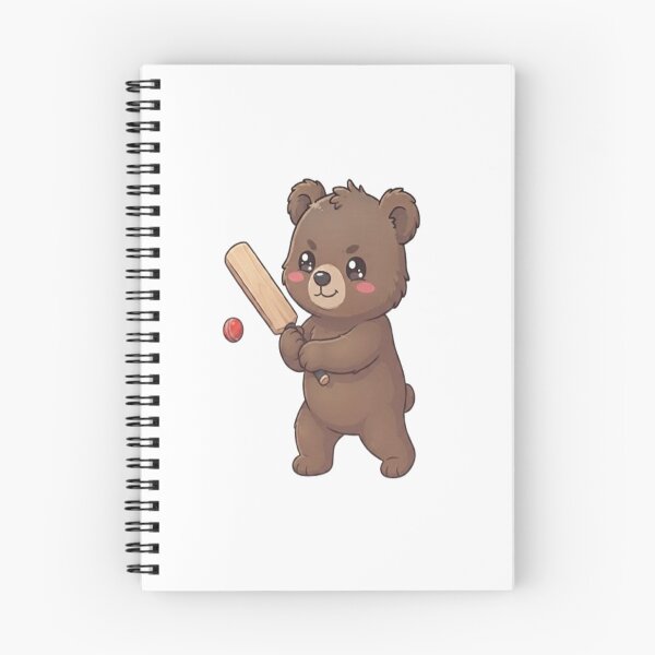Item preview, Cute Bear Playing Cricket Match designed and sold by Ella_Sketch.