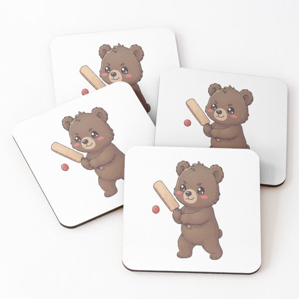Item preview, Cute Bear Playing Cricket Match designed and sold by Ella_Sketch.