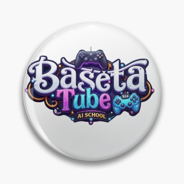 Item preview, Gaming Logo Art – Baseta Tube AI School Tech Sticker designed and sold by NeonSketch Lab.