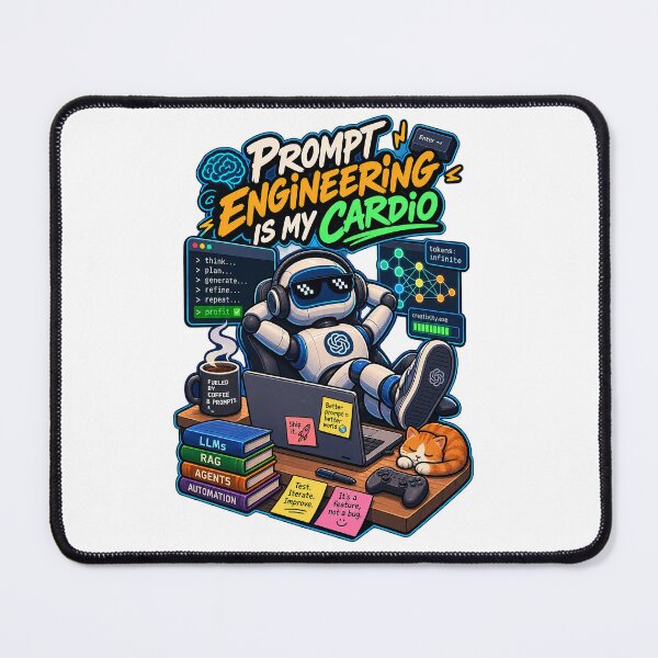 Item preview, Prompt Engineering Is My Cardio designed and sold by 3dleonardo.