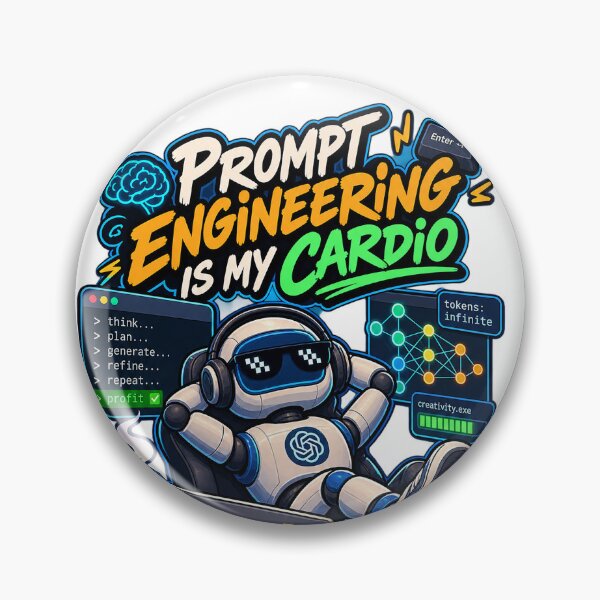 Item preview, Prompt Engineering Is My Cardio designed and sold by 3dleonardo.
