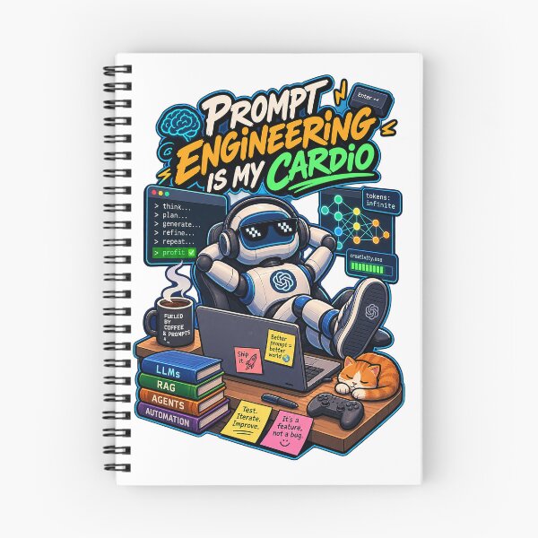 Item preview, Prompt Engineering Is My Cardio designed and sold by 3dleonardo.