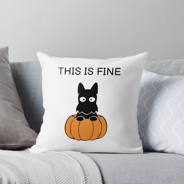 Item preview, This Is Fine funny scottie dog halloween  designed and sold by FUEGO & NOX.