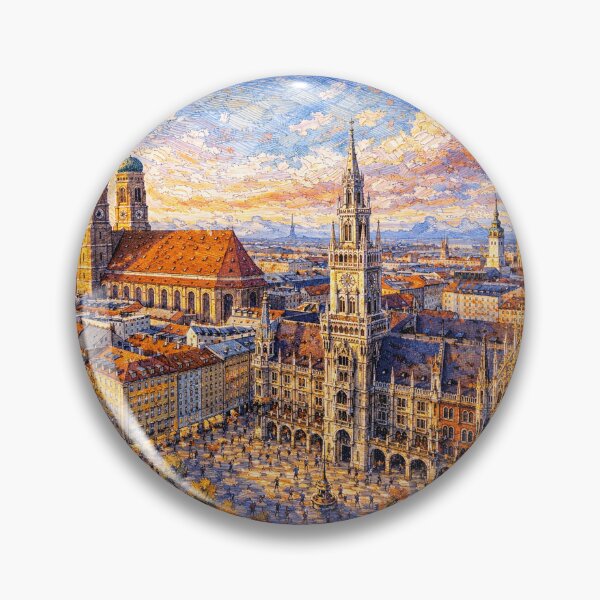Item preview, A painting of Munich, Germany – A Beautiful place in Europe. designed and sold by GalleryKauffeld.