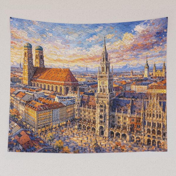 Item preview, A painting of Munich, Germany – A Beautiful place in Europe. designed and sold by GalleryKauffeld.