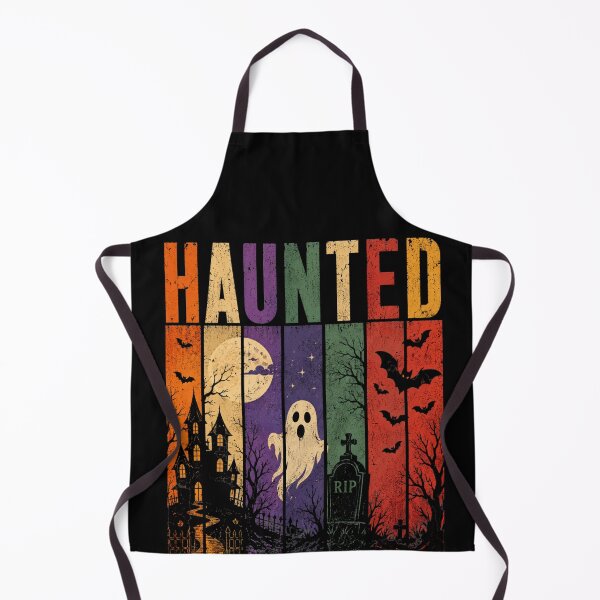 Item preview, Vintage Retro Haunted Halloween T-Shirt Design | Spooky Ghost, Bats & Graveyard designed and sold by PixcelForge.