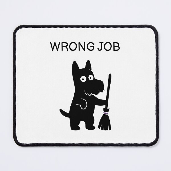 Item preview, Wrong Job funny scottie dog halloween designed and sold by FUEGO & NOX.