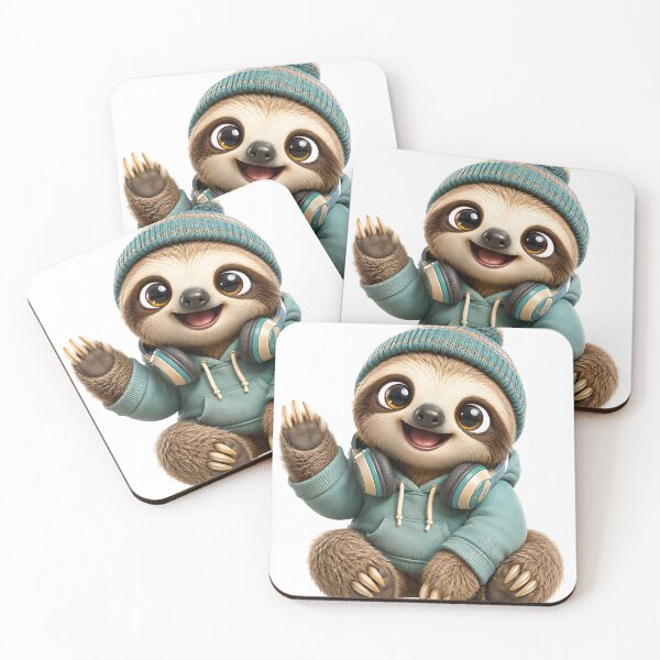 Item preview, Cute Baby Sloth Cozy Beanie Headphones  designed and sold by Jaideep Walia.