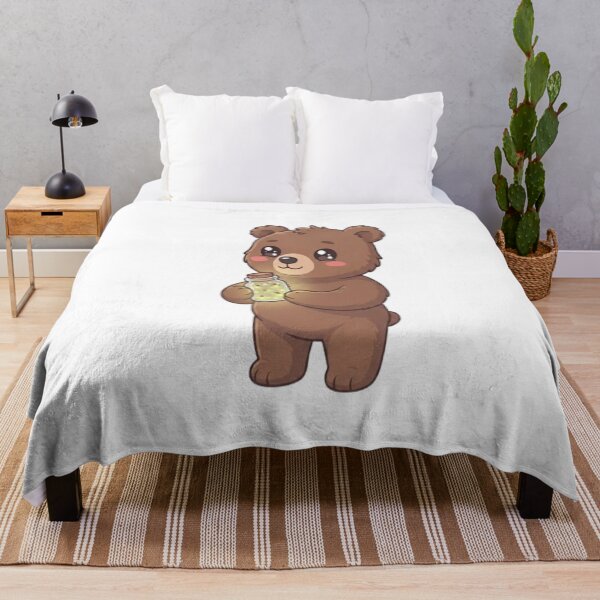 Item preview, Cute Bear Holding Firefly Jar designed and sold by Ella_Sketch.