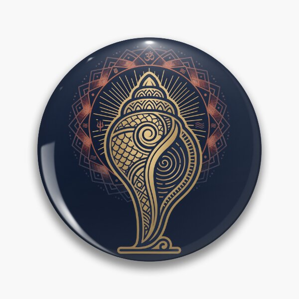 Item preview, Sacred Shankha Conch Mandala Art designed and sold by hutofdesigns.