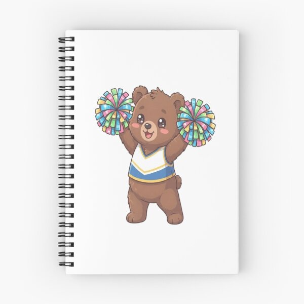 Item preview, Cute Bear Cheerleader With Pompoms designed and sold by Ella_Sketch.