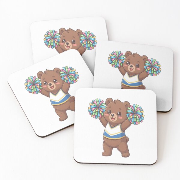 Item preview, Cute Bear Cheerleader With Pompoms designed and sold by Ella_Sketch.