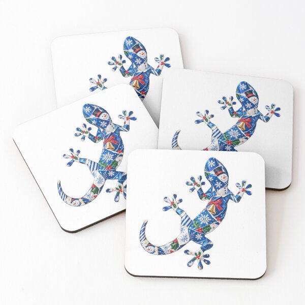 Item preview, Christmas festive lizard blue designed and sold by bravoalpha.