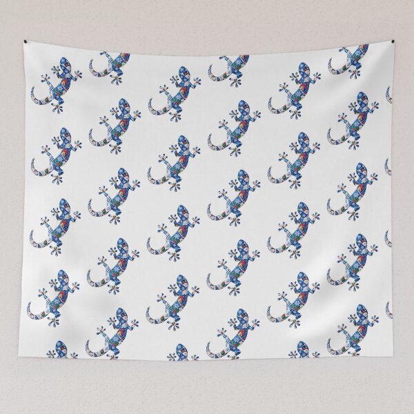 Item preview, Christmas festive lizard blue designed and sold by bravoalpha.