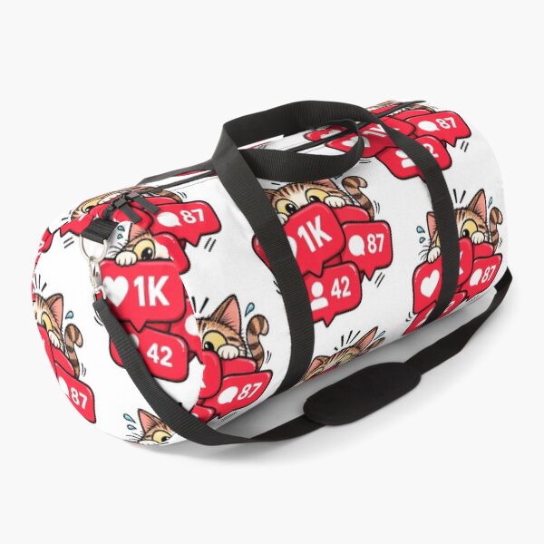 Item preview, Cat Peeking Behind Social Media Notifications designed and sold by Snurly.