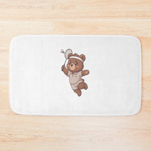 Item preview, Cute Bear Playing Badminton Game designed and sold by Ella_Sketch.