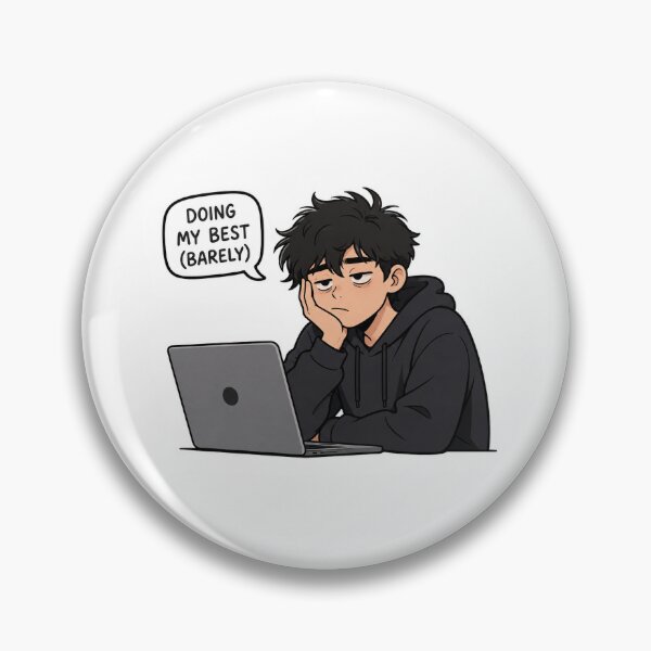 Item preview, Doing My Best – Gen Z Minimal Meme Sticker designed and sold by DKraftz.