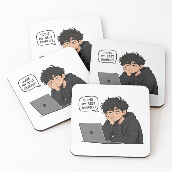 Item preview, Doing My Best – Gen Z Minimal Meme Sticker designed and sold by DKraftz.