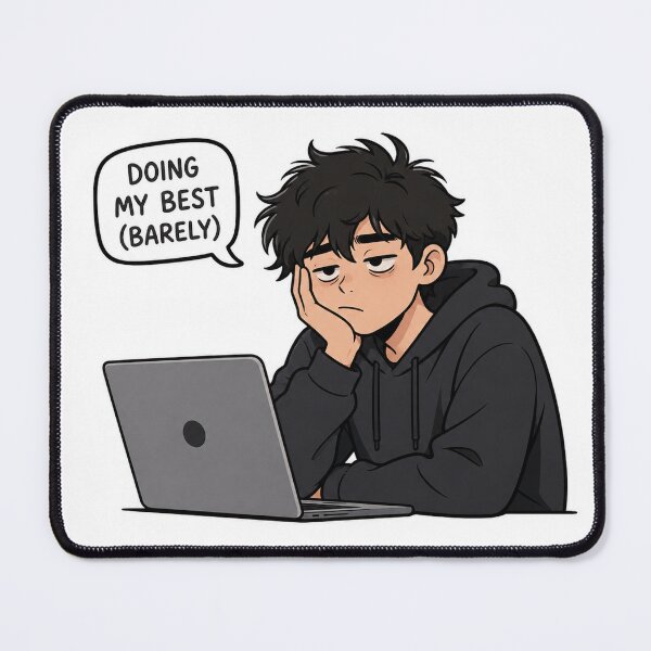 Item preview, Doing My Best – Gen Z Minimal Meme Sticker designed and sold by DKraftz.